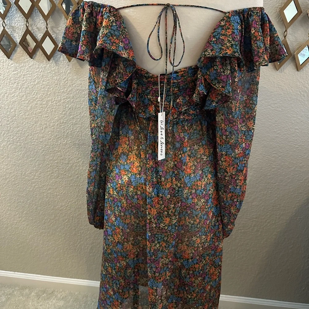 For Love And Lemons Multicolor Floral Dress - Picture 6 of 7